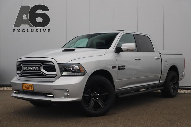 Dodge 1500 Ram 5.7 V8 4x4 Quad Cab 6'4 Laramie Silver / Black Trekhaak Schuifdak Leder Alpine Sound 20 inch LMV Stuur & Stoelverwarming 3500KG Trekgewicht