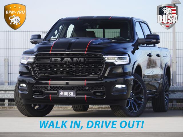 Dodge 1500 RAM | | Limited | Night | 3.0L Twin-Turbo I6 | High Output | RAMBOX Passenger Display | 14,4 Touch Screen | Harman Kardon | INCL BPM-VOORDEEL Getoonde accessoires zijn verkrijgbaar tegen meerprijs