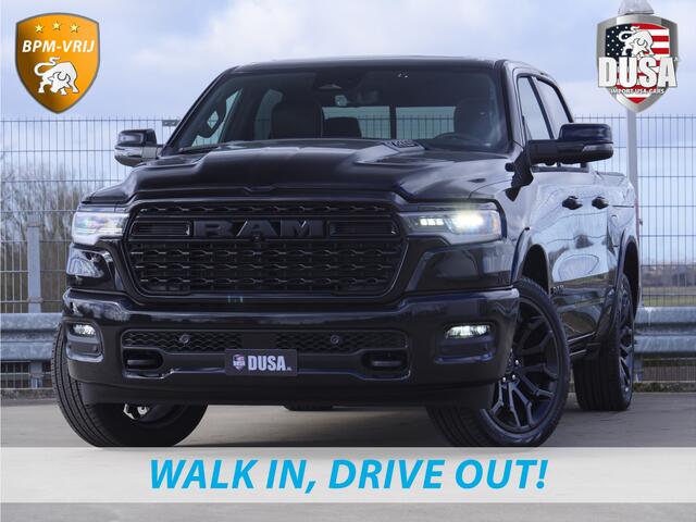 Dodge 1500 RAM | | Limited | Night | 3.0L Twin-Turbo I6 | High Output | RAMBOX Passenger Display | 14,4 Touch Screen | Harman Kardon | INCL BPM-VOORDEEL Getoonde accessoires zijn verkrijgbaar tegen meerprijs