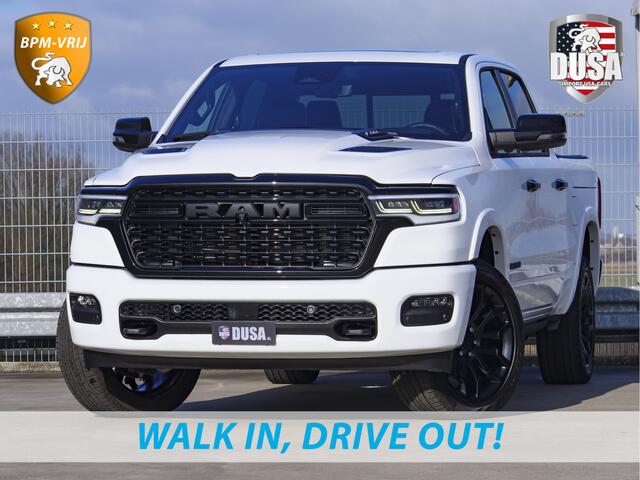 Dodge 1500 RAM | | Limited | Night | 3.0L Twin-Turbo I6 | High Output | RAMBOX Passenger Display | 14,4 Touch Screen | Harman Kardon | INCL BPM-VOORDEEL Getoonde accessoires zijn verkrijgbaar tegen meerprijs