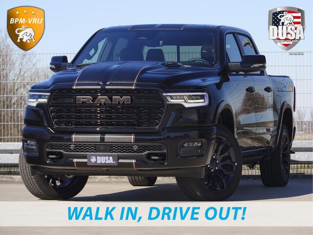 Dodge 1500 RAM | | Limited | Night | 3.0L Twin-Turbo I6 | High Output | RAMBOX Passenger Display | 14,4 Touch Screen | Harman Kardon | INCL BPM-VOORDEEL Getoonde accessoires zijn verkrijgbaar tegen meerprijs