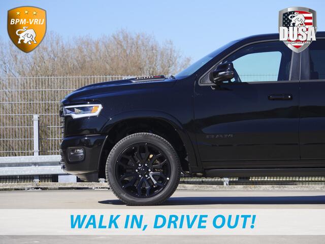 Dodge 1500 RAM | | Limited | Night | 3.0L Twin-Turbo I6 | High Output | RAMBOX Passenger Display | 14,4 Touch Screen | Harman Kardon | INCL BPM-VOORDEEL Getoonde accessoires zijn verkrijgbaar tegen meerprijs