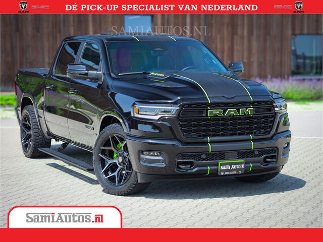Dodge 1500 Ram Limited Night H.O 540HP 706Nm | Massage + Full Option | De Meest Luxe en Volle Pick-Up in zijn Klasse | Comfortabele Dubbele Cabine met Royale 5 Zitplaatsen | BPM vrij | Nu Leverbaar uit Voorraad | Voorraad Nr 2384 - 5408
