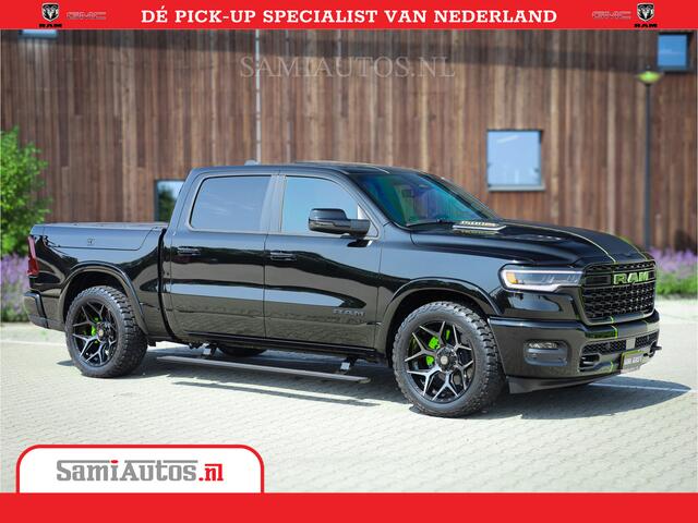 Dodge 1500 Ram Limited Night H.O 540HP 706Nm | Massage + Full Option | De Meest Luxe en Volle Pick-Up in zijn Klasse | Comfortabele Dubbele Cabine met Royale 5 Zitplaatsen | BPM vrij | Nu Leverbaar uit Voorraad | Voorraad Nr 2384 - 5408