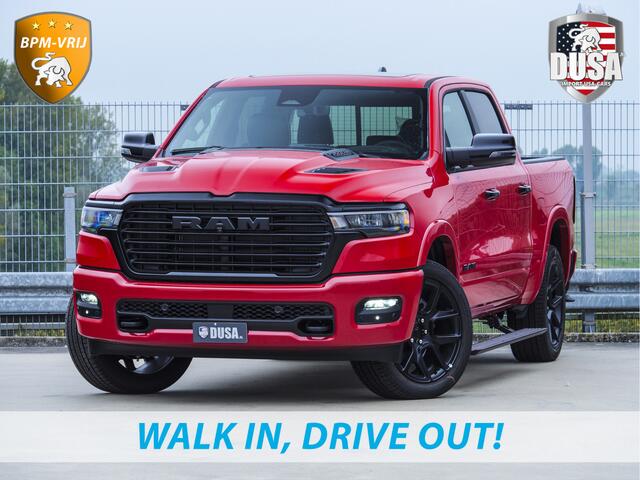 Dodge 1500 RAM | Laramie | Premium Night | 3.0L I6 Hurricane | Crew Cab | 4X4 | Panorama | LPG | 14,4-inch Touchscreen | Passenger Display | INCL BPM-VOORDEEL Getoonde accessoires zijn verkrijgbaar tegen meerprijs