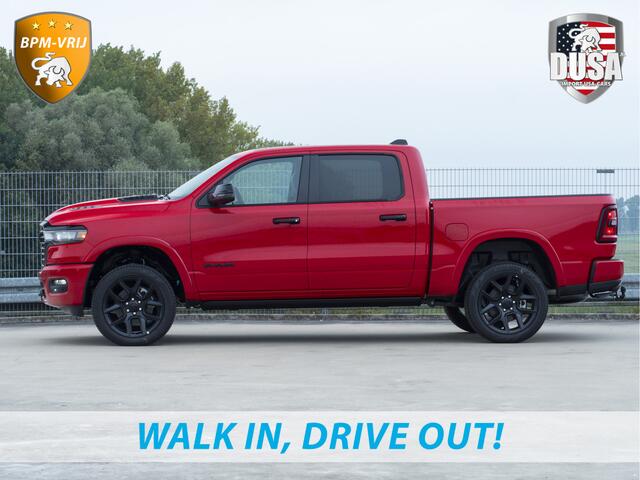 Dodge 1500 RAM | Laramie | Premium Night | 3.0L I6 Hurricane | Crew Cab | 4X4 | Panorama | LPG | 14,4-inch Touchscreen | Passenger Display | INCL BPM-VOORDEEL Getoonde accessoires zijn verkrijgbaar tegen meerprijs