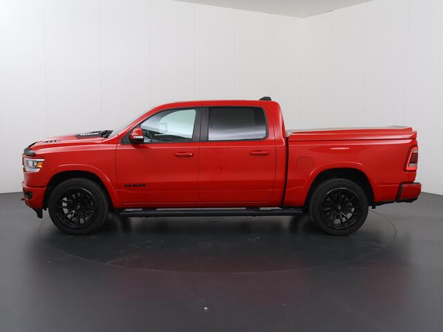 Dodge 1500 Ram 5.7 V8 4x4 CREW CAB | LARAMIE | PRINS LPG | 3500 KG TREKHAAK | BED COVER | NAVIGATIE | CAMERA | STOELVERWARMING | STOELVENTILATIE | STUURWIELVERWARMING | SPORT | CRUISE CONTROL | UITLAAT KLEPPEN SYSTEEM