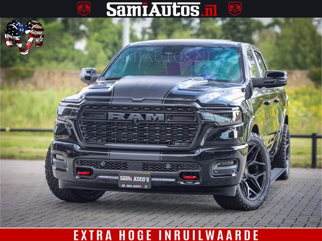 Dodge 1500 Ram Limited Night High Output 540HP 706Nm | Massage + Full Option | De Meest Luxe en Volle Pick-Up in zijn Klasse | Comfortabele Dubbele Cabine met Royale 5 Zitplaatsen | BPM vrij | Nu Leverbaar uit Voorraad | Voorraad Nr 2318 - 5415