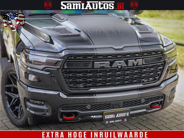Dodge 1500 Ram Limited Night High Output 540HP 706Nm | Massage + Full Option | De Meest Luxe en Volle Pick-Up in zijn Klasse | Comfortabele Dubbele Cabine met Royale 5 Zitplaatsen | BPM vrij | Nu Leverbaar uit Voorraad | Voorraad Nr 2326 - 5169