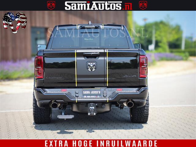 Dodge 1500 Ram Limited Night H.O 540HP 706Nm | Massage + Full Option | De Meest Luxe en Volle Pick-Up in zijn Klasse | Comfortabele Dubbele Cabine met Royale 5 Zitplaatsen | BPM vrij | Nu Leverbaar uit Voorraad | Voorraad Nr 2333 - 5129