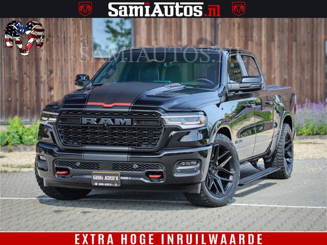Dodge 1500 Ram Limited Night High Output 540HP 706Nm | Massage + Full Option | De Meest Luxe en Volle Pick-Up in zijn Klasse | Comfortabele Dubbele Cabine met Royale 5 Zitplaatsen | BPM vrij | Nu Leverbaar uit Voorraad | Voorraad Nr 2357 - 5182