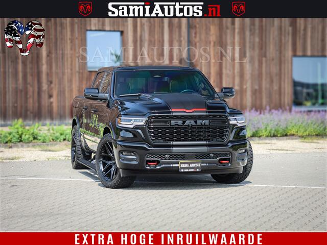 Dodge 1500 Ram Limited Night High Output 540HP 706Nm | Massage + Full Option | De Meest Luxe en Volle Pick-Up in zijn Klasse | Comfortabele Dubbele Cabine met Royale 5 Zitplaatsen | BPM vrij | Nu Leverbaar uit Voorraad | Voorraad Nr 2357 - 5182