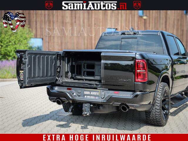 Dodge 1500 Ram Limited Night High Output 540HP 706Nm | Massage + Full Option | De Meest Luxe en Volle Pick-Up in zijn Klasse | Comfortabele Dubbele Cabine met Royale 5 Zitplaatsen | BPM vrij | Nu Leverbaar uit Voorraad | Voorraad Nr 2357 - 5182