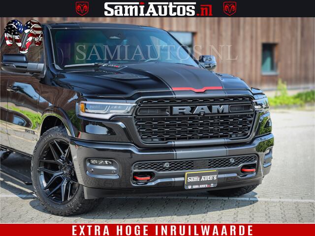 Dodge 1500 Ram Limited Night High Output 540HP 706Nm | Massage + Full Option | De Meest Luxe en Volle Pick-Up in zijn Klasse | Comfortabele Dubbele Cabine met Royale 5 Zitplaatsen | BPM vrij | Nu Leverbaar uit Voorraad | Voorraad Nr 2334 - 5409