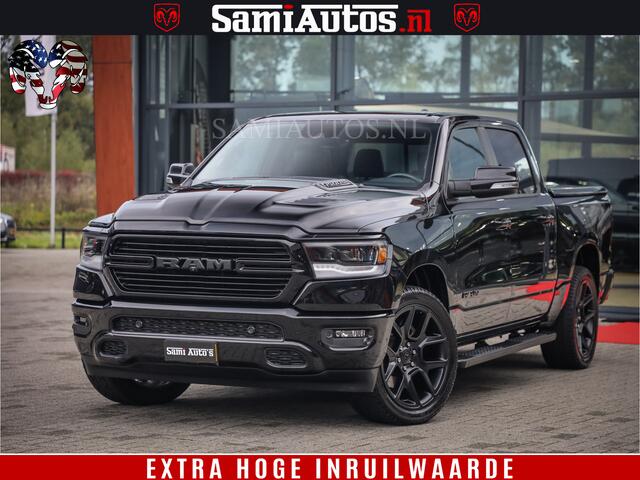Dodge 1500 Ram SPORT BLACK EDITION | 4X4 5.7 V8 | VOL OPTIETS | 360 CAMERA | APPLE CARPLAY | 3500KG | 22INCH NIGHT | FULL LED | ADAPTIVE CRUISE | MEMORY SEATS | LEDER | DUBBELE CABINE | CREWCAB
