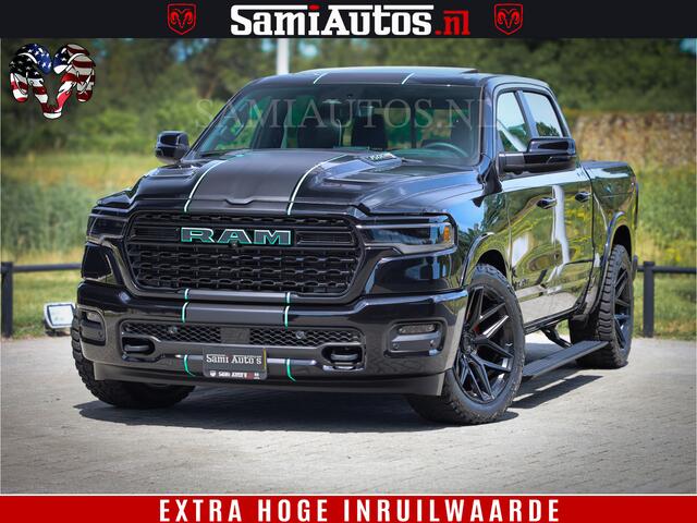 Dodge 1500 Ram Limited Night High Output 540HP 706Nm | Massage + Full Option | De Meest Luxe en Volle Pick-Up in zijn Klasse | Comfortabele Dubbele Cabine met Royale 5 Zitplaatsen | BPM vrij | Nu Leverbaar uit Voorraad | Voorraad Nr 2320 - 5138