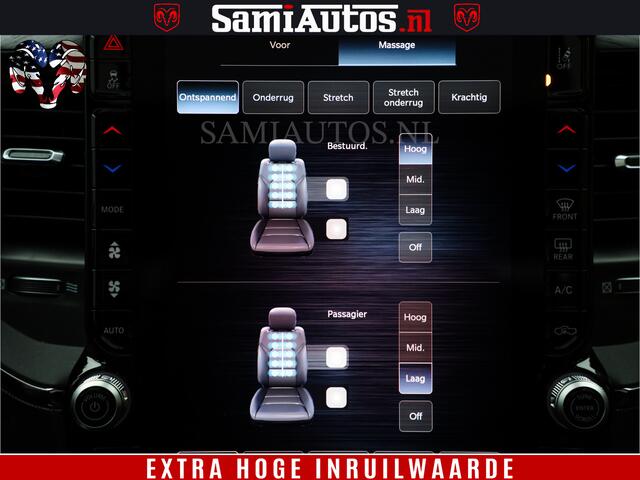 Dodge 1500 Ram Limited Night H.O 540HP 706Nm | Massage + Full Option | De Meest Luxe en Volle Pick-Up in zijn Klasse | Comfortabele Dubbele Cabine met Royale 5 Zitplaatsen | BPM vrij | Nu Leverbaar uit Voorraad | Voorraad Nr 2295 - 8559