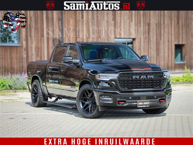 Dodge 1500 Ram Limited Night H.O 540HP 706Nm | Massage + Full Option | De Meest Luxe en Volle Pick-Up in zijn Klasse | Comfortabele Dubbele Cabine met Royale 5 Zitplaatsen | BPM vrij | Nu Leverbaar uit Voorraad | Voorraad Nr 2329 - 5135