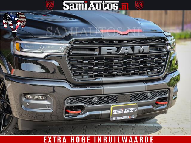 Dodge 1500 Ram Limited Night H.O 540HP 706Nm | Massage + Full Option | De Meest Luxe en Volle Pick-Up in zijn Klasse | Comfortabele Dubbele Cabine met Royale 5 Zitplaatsen | BPM vrij | Nu Leverbaar uit Voorraad | Voorraad Nr 2329 - 5135