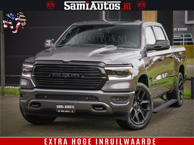 Dodge 1500 RAM SPORT 5.7 V8 HEMI | Virtual | Mega Vol | MWK Klep | XB9 | Adaptive Cruise | 4x4 | Crew Cab | Granite Crystal | Dubbel Cabine DC | 5 persoons | Eerste Eigenaar | Z.G.A.N |