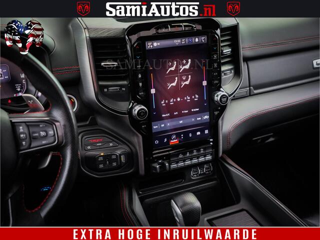 Dodge 1500 RAM TRX 702 PK 6.2 V8 | RED LINE | HELLCAT | RODE STIKSELS | BOM VOL | 4x4 Crew Cab | DUBBELE CABINE DC | 5 PERSOONS | DIAMOND BLACK PEARL | EERSTE EIGENAAR | TOP STAAT |