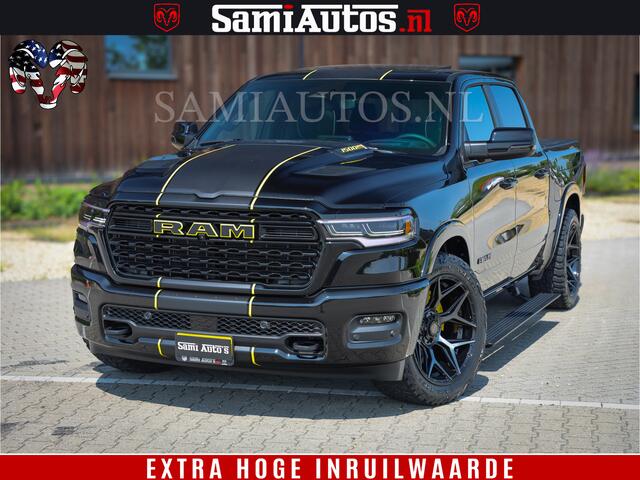 Dodge 1500 Ram Limited Night High Output 540HP 706Nm | Massage + Full Option | De Meest Luxe en Volle Pick-Up in zijn Klasse | Comfortabele Dubbele Cabine met Royale 5 Zitplaatsen | BPM vrij | Nu Leverbaar uit Voorraad | Voorraad Nr 2356 - 0990