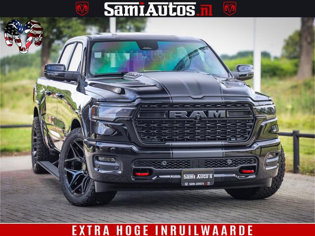 Dodge 1500 Ram Limited Night High Output 540HP 706Nm | Massage + Full Option | De Meest Luxe en Volle Pick-Up in zijn Klasse | Comfortabele Dubbele Cabine met Royale 5 Zitplaatsen | BPM vrij | Nu Leverbaar uit Voorraad | Voorraad Nr 2326 - 5169