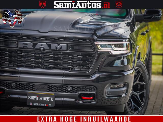 Dodge 1500 Ram Limited Night H.O 540HP 706Nm | Massage + Full Option | De Meest Luxe en Volle Pick-Up in zijn Klasse | Comfortabele Dubbele Cabine met Royale 5 Zitplaatsen | BPM vrij | Nu Leverbaar uit Voorraad | Voorraad Nr 2348 - 5158