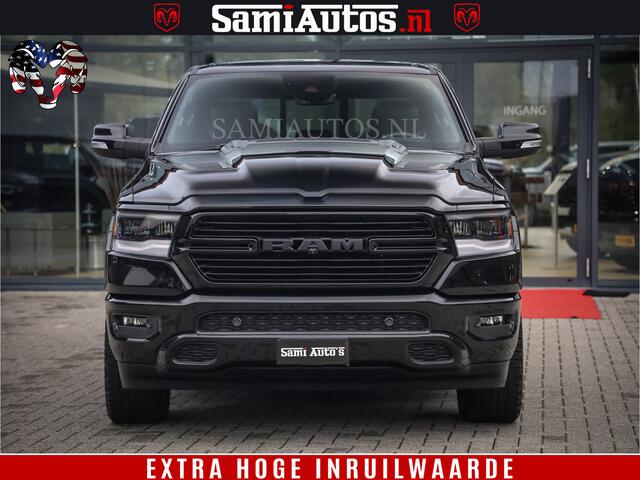 Dodge 1500 Ram SPORT BLACK EDITION | 4X4 5.7 V8 | VOL OPTIES | 360 CAMERA | APPLE CARPLAY | 3500KG | 22INCH NIGHT | FULL LED | ADAPTIVE CRUISE | MEMORY SEATS | LEDER | DUBBELE CABINE | CREWCAB
