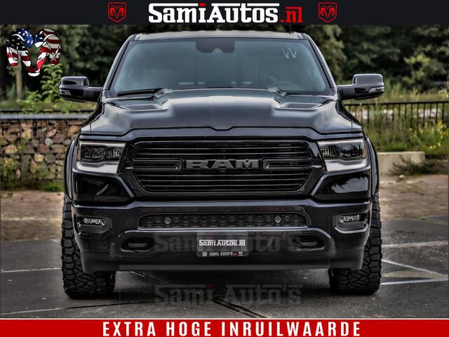 Dodge 1500 Ram Laramie Sport | HEMI 5.7 V8 4x4 | LPG | Grootscherm 12" | LARAMIE PERFORMANCE | ZWART | CREWCAB 5'7 | GRIJSKENTEKEN | DUBBELE CABINE | 5 Persoons | VOORRAAD NR 2528-641276