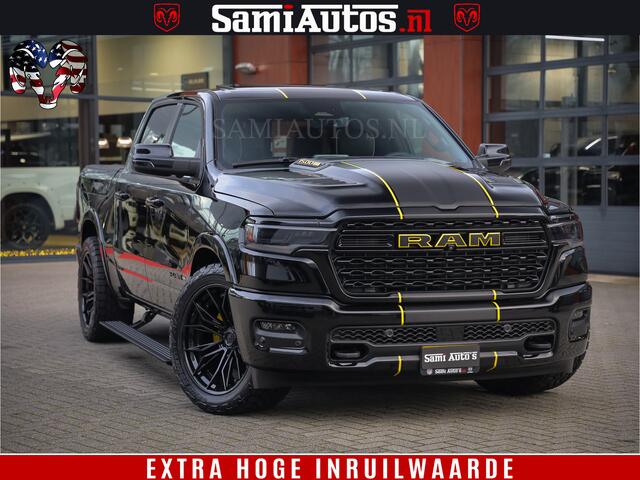 Dodge 1500 Ram Limited Night H.O 540HP 706Nm | Massage + Full Option | De Meest Luxe en Volle Pick-Up in zijn Klasse | Comfortabele Dubbele Cabine met Royale 5 Zitplaatsen | BPM vrij | Nu Leverbaar uit Voorraad | Voorraad Nr 2329 - 5135