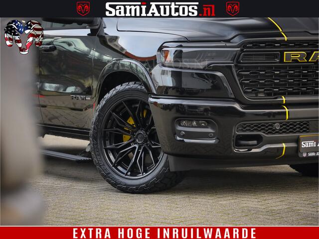 Dodge 1500 Ram Limited Night H.O 540HP 706Nm | Massage + Full Option | De Meest Luxe en Volle Pick-Up in zijn Klasse | Comfortabele Dubbele Cabine met Royale 5 Zitplaatsen | BPM vrij | Nu Leverbaar uit Voorraad | Voorraad Nr 2329 - 5135