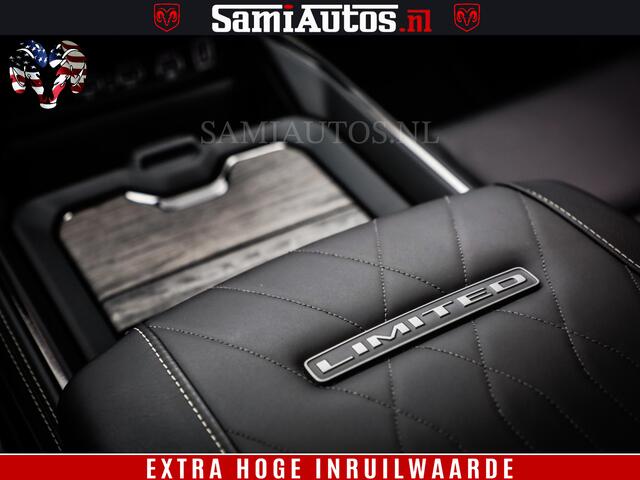 Dodge 1500 Ram Limited Night H.O 540HP 706Nm | Massage + Full Option | De Meest Luxe en Volle Pick-Up in zijn Klasse | Comfortabele Dubbele Cabine met Royale 5 Zitplaatsen | BPM vrij | Nu Leverbaar uit Voorraad | Voorraad Nr 2295 - 8559