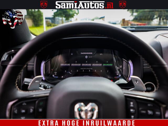 Dodge 1500 RAM GT EDITION HULK TRX PACK | 5.7 HEMI V8 402PK | VIRTUAL COCKPIT | HEAD-UP | ADAPTIVE CRUISE | 360 CAMERA | VOLLE UITVOERING | Comfortabele Dubbele Cabine met Royale 5 Zitplaatsen |