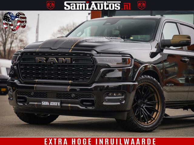 Dodge 1500 Ram Limited Night H.O 540HP 706Nm | Massage + Full Option | De Meest Luxe en Volle Pick-Up in zijn Klasse | Comfortabele Dubbele Cabine met Royale 5 Zitplaatsen | BPM vrij | Nu Leverbaar uit Voorraad | Voorraad Nr 2370 - 5411