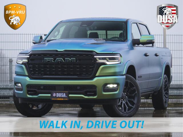 Dodge 1500 RAM | | Limited | 3.0L Twin-Turbo I6 | High Output | BPM-VRIJ | Arctic Borealis | 14,4'' U Connect | RAMBOX Getoonde accessoires zijn verkrijgbaar tegen meerprijs