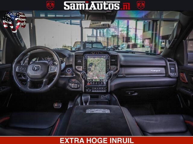 Dodge 1500 Ram TRX 6.2 4X4 | FULL PPF WRAP | HELLCAT | DIGI CLUSTER | RAMBAR | BEADLOCK WHEELS | PANORAMA | HEADUP | 360CAM | 12'' MULTIMEDIA | CARBON PACK | 3500KG | ZEER EXCLUSIEF