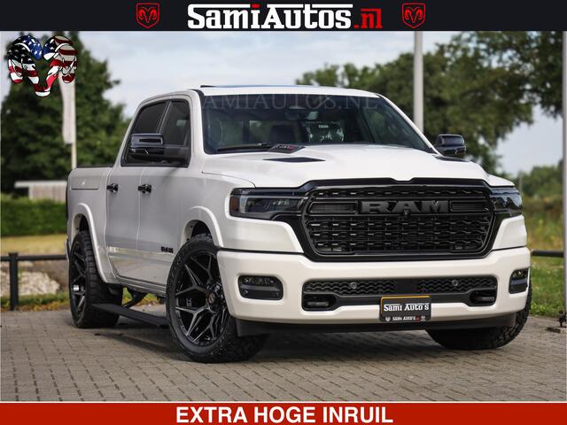 Dodge 1500 Ram Limited Night High Output 540HP 706Nm | Massage + Full Option | De Meest Luxe en Volle Pick-Up in zijn Klasse | Comfortabele Dubbele Cabine met Royale 5 Zitplaatsen | BPM vrij | Nu Leverbaar uit Voorraad | Voorraad Nr 2351 - 7478