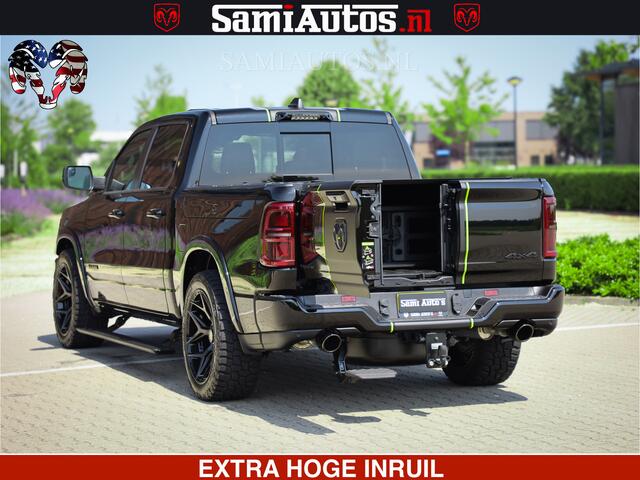 Dodge 1500 Ram Limited Night High Output 540HP 706Nm | Massage + Full Option | De Meest Luxe en Volle Pick-Up in zijn Klasse | Comfortabele Dubbele Cabine met Royale 5 Zitplaatsen | BPM vrij | Nu Leverbaar uit Voorraad | Voorraad Nr 2300 - 7689