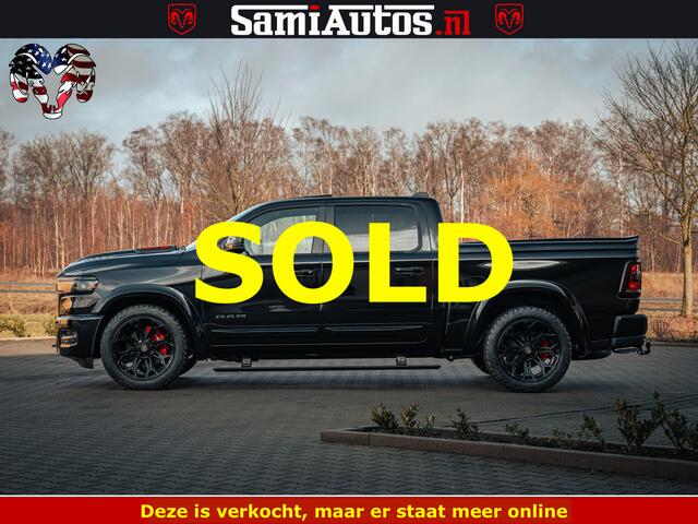 Dodge 1500 RAM Night Premium | Full Option | De Meest Luxe Pick-Up in zijn Klasse | Comfortabele Dubbele Cabine met Royale 5 Zitplaatsen | BPM vrij | Nu Leverbaar uit Voorraad | Voorraad Nr 2200 - 0886