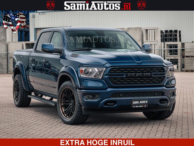 Dodge RAM PICKUP SPORT | 5.7 V8 4x4 HEMI | PANORAMA DAK | GROOTSCHEM 12 INCH | LPG | Patriot Blue CREW CAB | DUBBELE CABINE | 5 PERSOONS | DC | VOORRAAD NR 2557 - 3328
