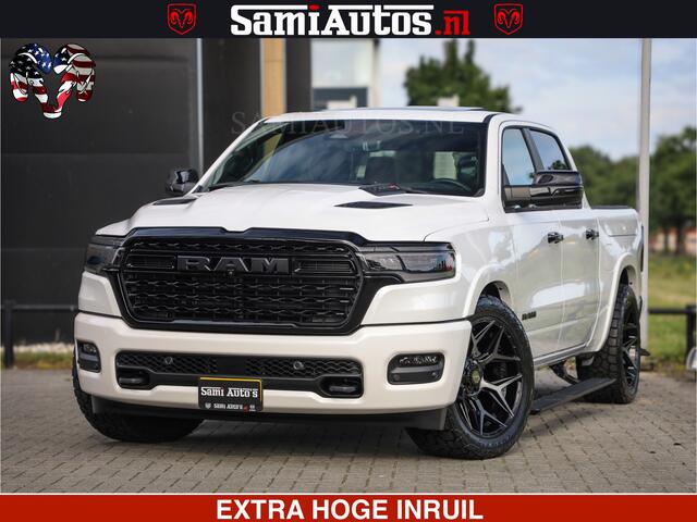 Dodge RAM PICKUP Limited Night High Output 540HP 706Nm | Massage + Full Option | De Meest Luxe en Volle Pick-Up in zijn Klasse | Comfortabele Dubbele Cabine met Royale 5 Zitplaatsen | BPM vrij | Nu Leverbaar uit Voorraad | Voorraad Nr 2352 - 7649
