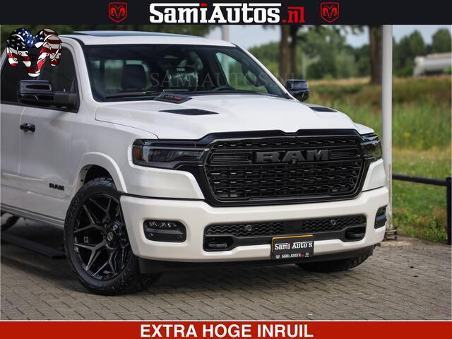 Dodge RAM PICKUP Limited Night High Output 540HP 706Nm | Massage + Full Option | De Meest Luxe en Volle Pick-Up in zijn Klasse | Comfortabele Dubbele Cabine met Royale 5 Zitplaatsen | BPM vrij | Nu Leverbaar uit Voorraad | Voorraad Nr 2352 - 7649