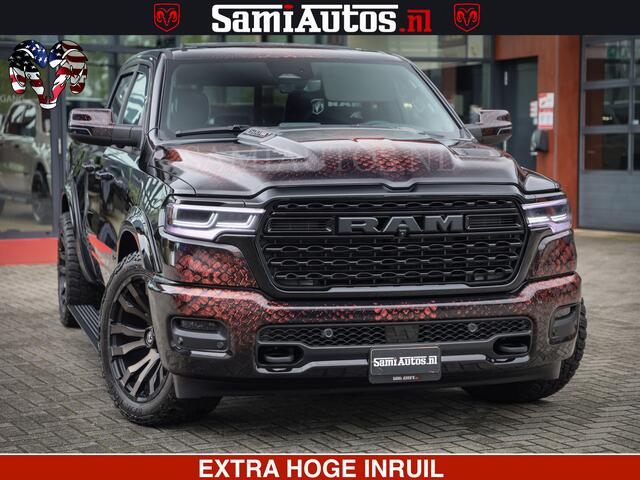 Dodge RAM PICKUP COBRA EDITION | All-In Prijs | Limited Night High Output 540HP 706Nm | Massage + Full Option | De Meest Luxe en Volle Pick-Up in zijn Klasse | Cobra pakket tegen meerprijs! | Comfortabele Dubbele Cabine met Royale 5 Zitplaatsen | BPM vrij | Nu Leverbaar u