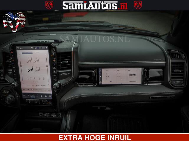 Dodge RAM PICKUP COBRA EDITION | All-In Prijs | Limited Night High Output 540HP 706Nm | Massage + Full Option | De Meest Luxe en Volle Pick-Up in zijn Klasse | Cobra pakket tegen meerprijs! | Comfortabele Dubbele Cabine met Royale 5 Zitplaatsen | BPM vrij | Nu Leverbaar u