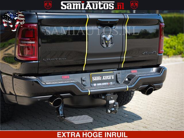Dodge RAM PICKUP Limited Night Sport High Output 540HP 706Nm | Massage + Full Option | De Meest Luxe en Volle Pick-Up in zijn Klasse | Comfortabele Dubbele Cabine met Royale 5 Zitplaatsen | BPM vrij | Nu Leverbaar uit Voorraad | Voorraad Nr 2356 - 0990
