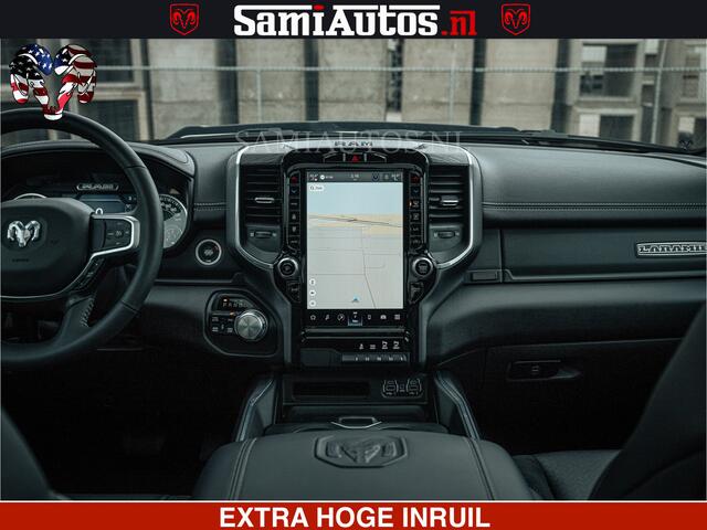 Dodge RAM PICKUP V8 5.7 402PK | LARAMIE SPORT | Krachtige Hemi | Panorama Dak | 12' Scherm | LPG | Comfortabele Dubbele Cabine met Royale 5 Zitplaatsen | NIEUW EN BPM vrij | Nu Leverbaar uit Voorraad | Nr 2529 - 1277 |