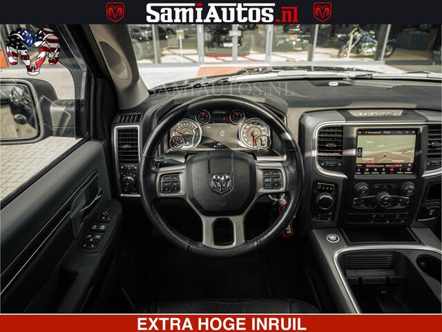 Dodge RAM PICKUP BLACK OPS | 5.7 HEMI V8 402PK | MORIMOTO LED | Eerste Eigenaar | Diamond Black | Comfortabele Dubbele Cabine DC met Royale 5 Zitplaatsen |