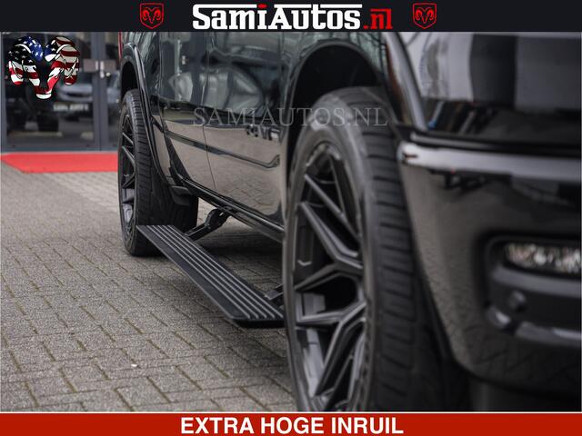 Dodge RAM PICKUP LIMITED H.O 540 PK 706 Nm | FEUL WIELEN |XB9 | MASSAGE | BOM VOL | CREW CAB | DUBBELE CABINE | GRIJSKENTEKEN | 5 PERSOONS | DE MEEST LUXUEUZE en BEGEERDE Pick-up