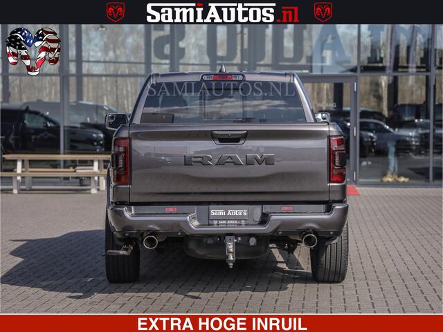 Dodge RAM PICKUP SPORT | 5.7 V8 4X4 | 22 ICH WHEELS | 12 INCH MULTIMEDIA | MEMORY SEAT | BED STEP | 3500KG | GRANITE CRYSTAL | PRINS LPG | CRUISE | FULL LED | ALARM K3 | UITLAAT KLEP SYSTEEM ALS NIEUW!